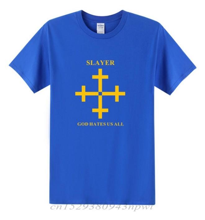 2020 Summer Fashion Slayer T Shirt Unisex God Hates Us All Unisex T Shirt Metal Rock Band Short Sleeve Cotton Tshirt Unisex Tops