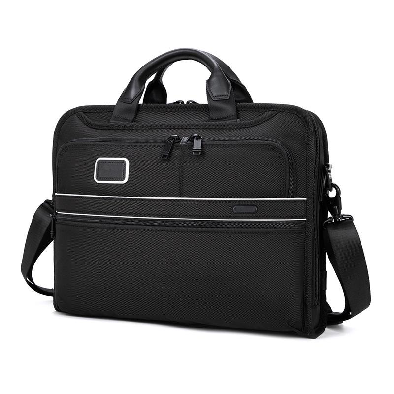 Черно-белый мужской деловой портфель на одно плечо — повседневный, модный и трендовый 