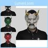 Stunning Latex Red Hannya Demon King Mask For Spooky Halloween Decorations