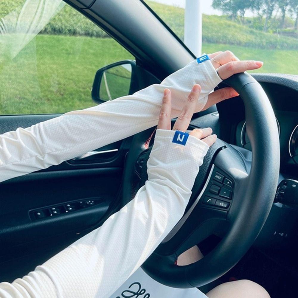 Ultraviolet Proof Ice Silk Sleeves Anti-UV Thin Long Gloves Breathable Sunscreen Sleeves Outdoor