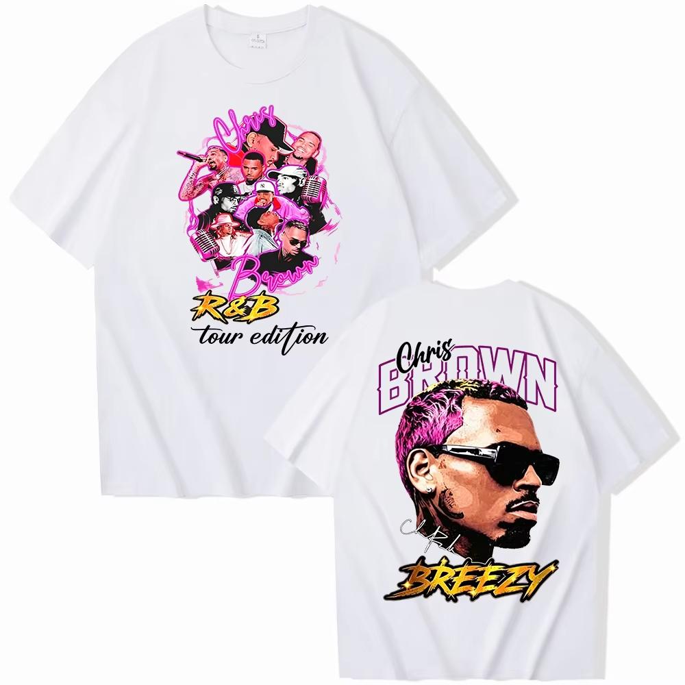 Chris Brown UthernRaymond Brown RB Tour Graphic Unisexs Printed Tshirt Unisex Shortsleeved st Century Tshirt