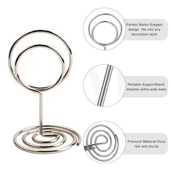 30Pcs/Set Metal Card Holder Desktop Standing Multifunctional Mini Photo Picture Menu Memo Table Number Display Clip Organizer Stand