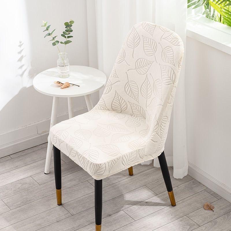 Jacquard Curved Home Elastic Thickened Stool Backrest Cat-Scratch Resistant Universal Dining Chair