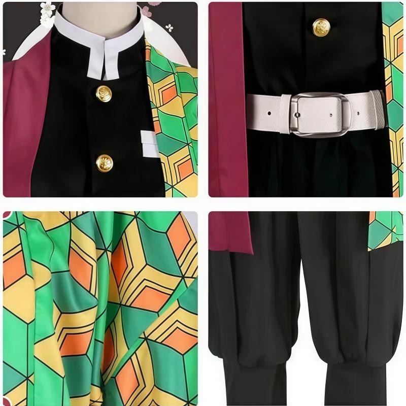 Аниме Kimetsu No Yaiba Tomioka Giyuu аксессуары для костюмов для косплея Pak Uniformen Kostuums Pruik Kind Volwassen Feest Cadeau