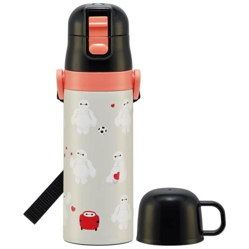 Skater Children's Stainless Steel Water Bottle 2way Direct Drinking 470ml Cup Drinking 430ml Baymax Child-friendly Lightweight Type Girls Boys Thermal