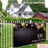 2D Black Gold Glitter 18th Happy Birthday Photography Background Cloth