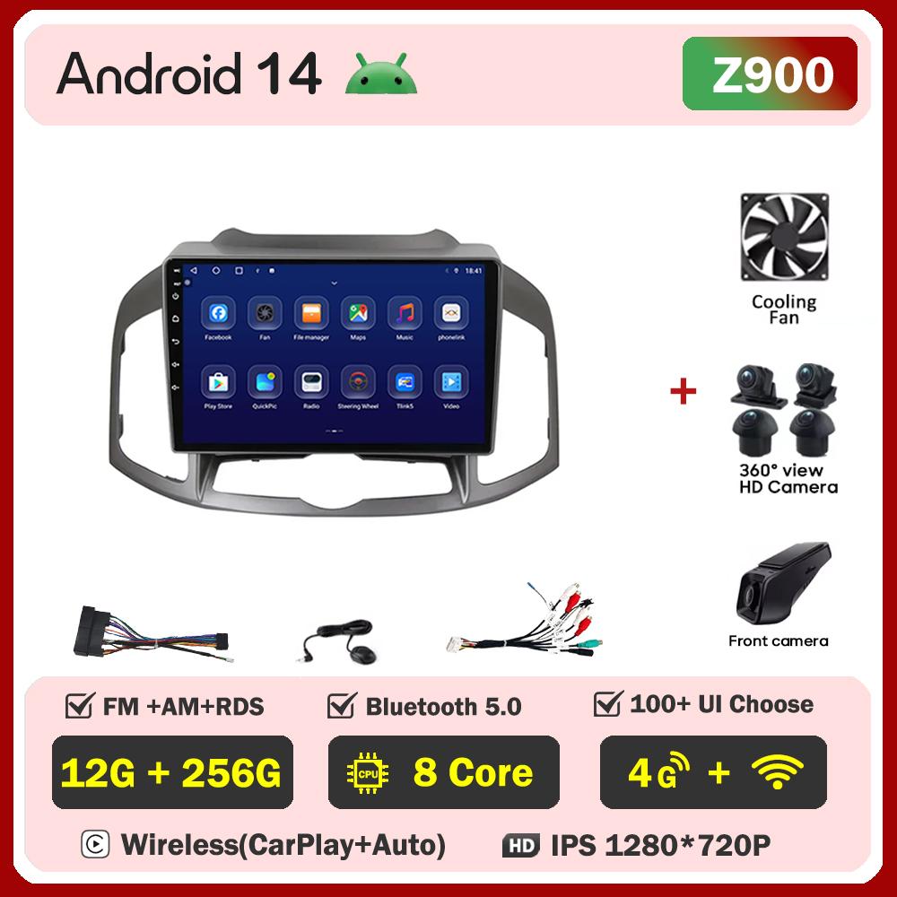 Android 14 для Chevrolet Captiva 1 2011 - 2016 стерео головное устройство Mirror Link GPS навигация Авторадио GPS интеллектуальные системы автомобиля