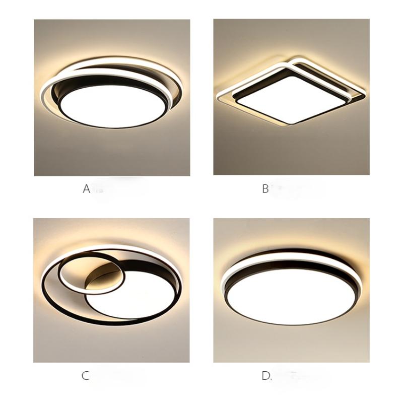 Светодиодные потолочные светильники Современная люстра Потолочный светильник для гостиной Спальня Кухня Столовая Блеск Золото Черный Белый Светильники