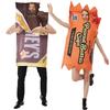 Halloween Peanut Butter & Chocolate Bar Couples Costume Jumpsuits