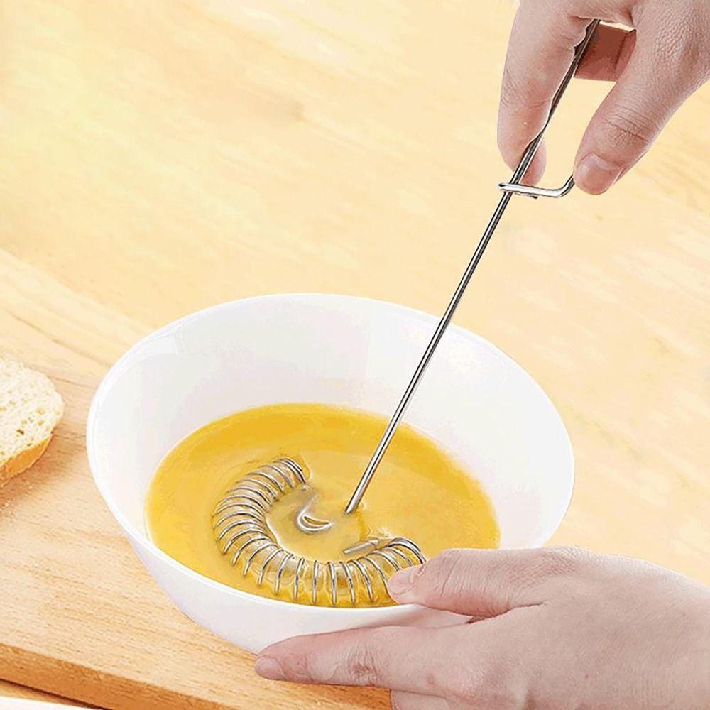 Non-stick Spring Type Manual Stainless Steel Multi-function Whisk Egg Beater Hand Mixer Blender