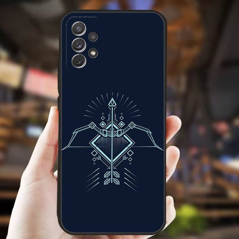 Спортивный чехол для телефона с изображением стрельбы из лука для Samsung S 25,24,23,22,30,21,10,9,Ultra,Plus,Lite,FE,4,5G Черный Мягкий чехол