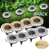 8/20LED Светодиодная лампа Садовый декор Солнечная энергия Дисковый свет Уличный Садовый Солнечный Подземный свет Палубный свет Прожектор Встраиваемый Солнечный