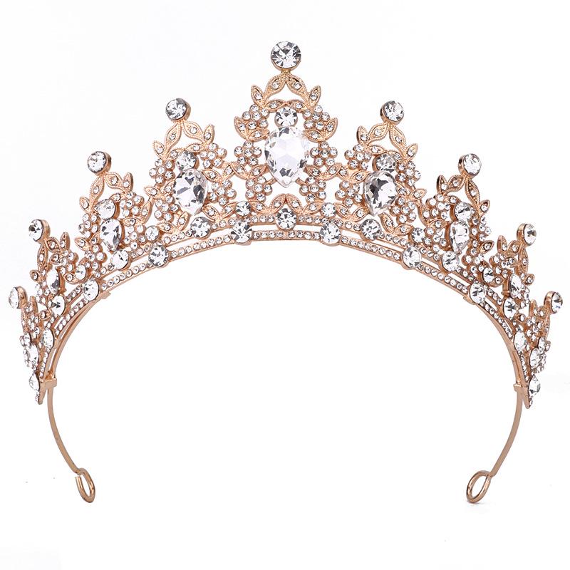 Королевская хрустальная барочная корона-ободок для невесты или дня рождения