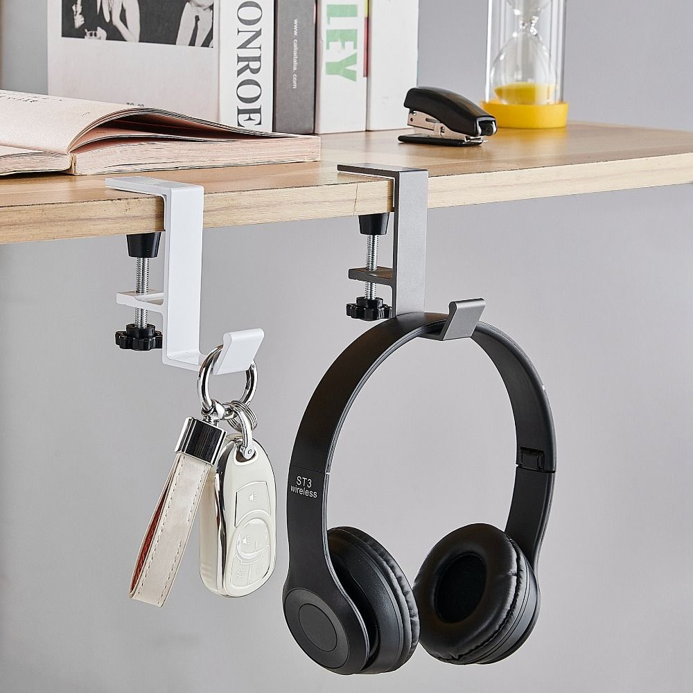 Punch-free Hanging Bag Hook Removable Backpack Storage Rack Easy To Install Desk Hanger Desk Side