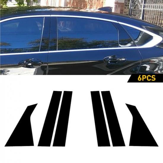 For 2014-2020 Chevy Impala Glossy Black Pillar 6pcs Posts Set Door Trim Cover EA