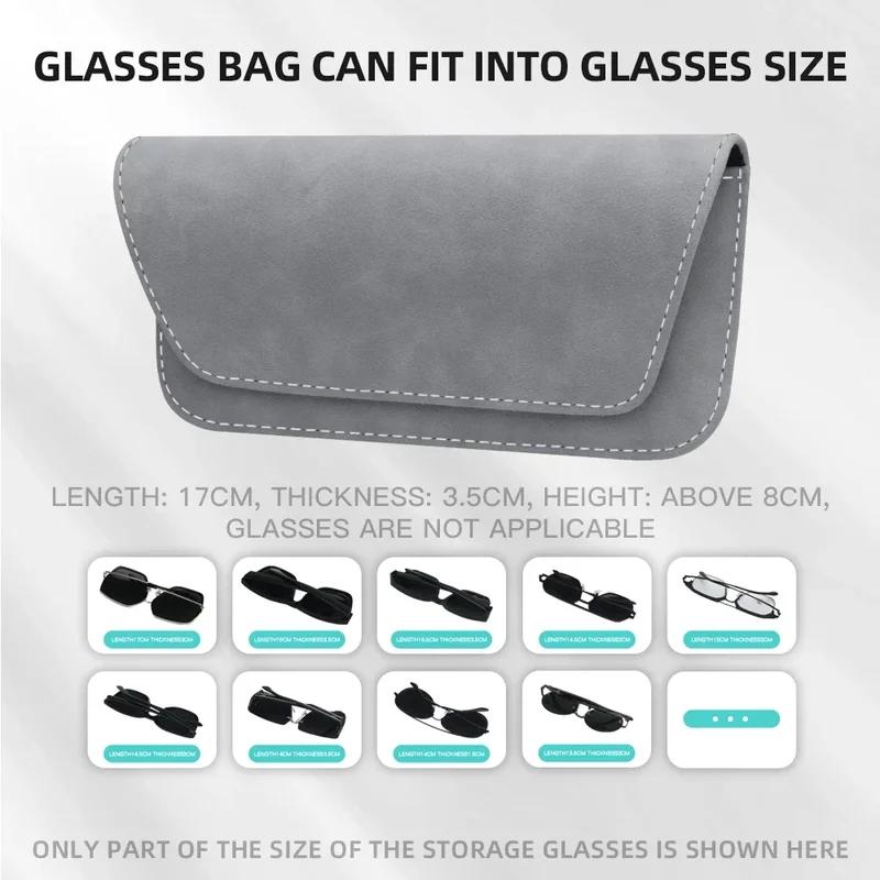Car Universal Eyeglasses Case Sun Visor Eyeglasses Case For glasses Small Cards And Other Items  accessories