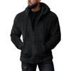 QICED Autumn Men's Fleece Cardigan Hooded Jacket
