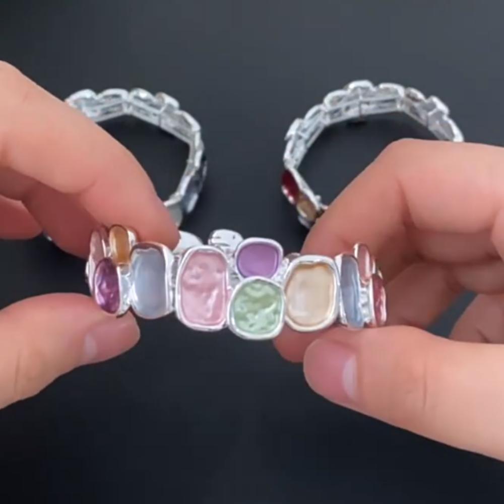 Винтажный эластичный женский браслет-манжета, неправильный ретро ручной браслет, геометрический квадратный браслет, ювелирные изделия в подарок