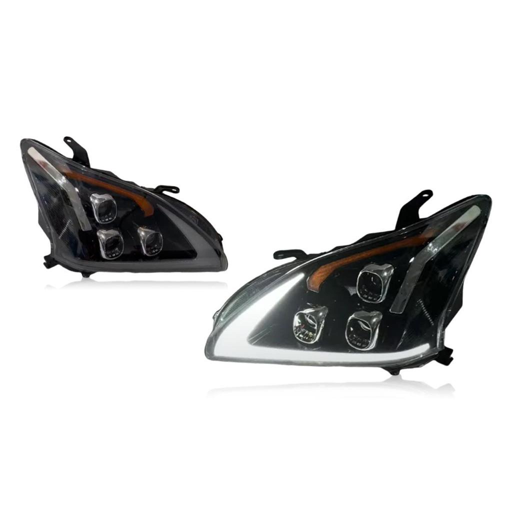 Комплект светодиодных линз с дневными ходовыми огнями и динамическими указателями поворота для ретрофита Lexus RX 2004-2008