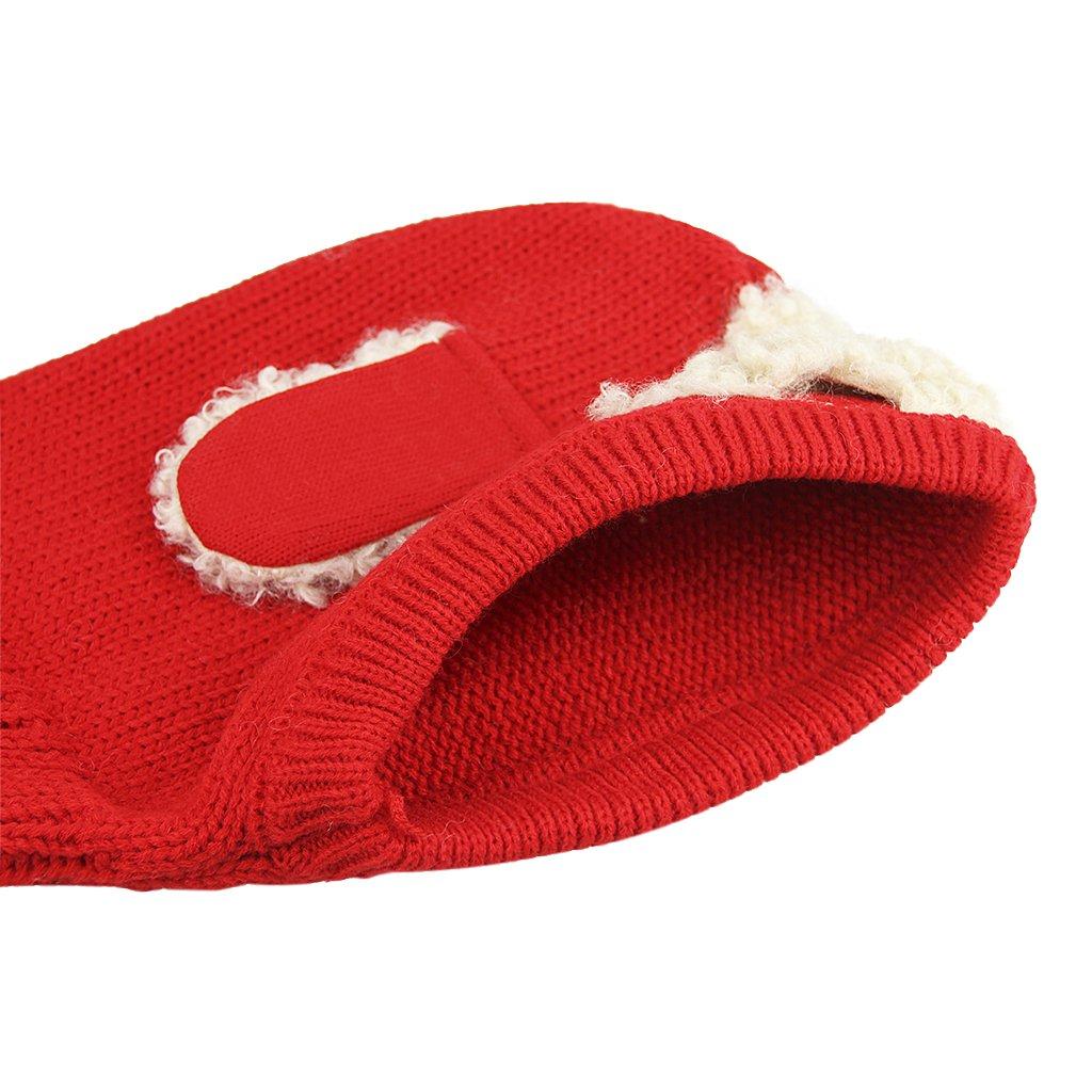 Детская вязаная шерстяная шапка-снуд для холодной погоды с милым животным на шее, для прогулок, холодная детская красная [YNICESHOP] Шапка, зимняя, шапка, шапка, наушники, в комплекте, теплая, Moe, собака, шапка,