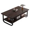 Журнальный столик 2 уровня минималистский стильный легко моющийся центральный стол для гостиной для дома черный орех