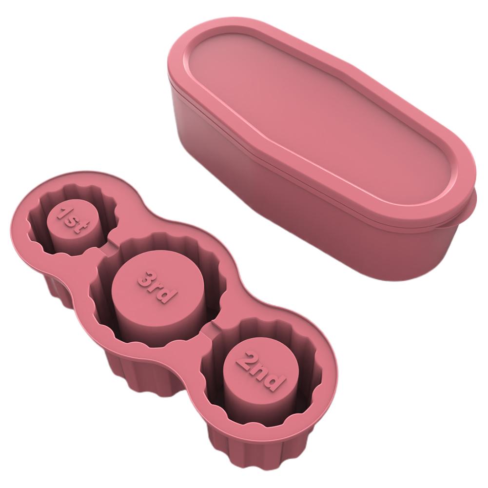 EY # Большой лоток для кубиков льда с крышкой, силиконовый цилиндр, форма для льда для чашек на 30-40 унций (Пи