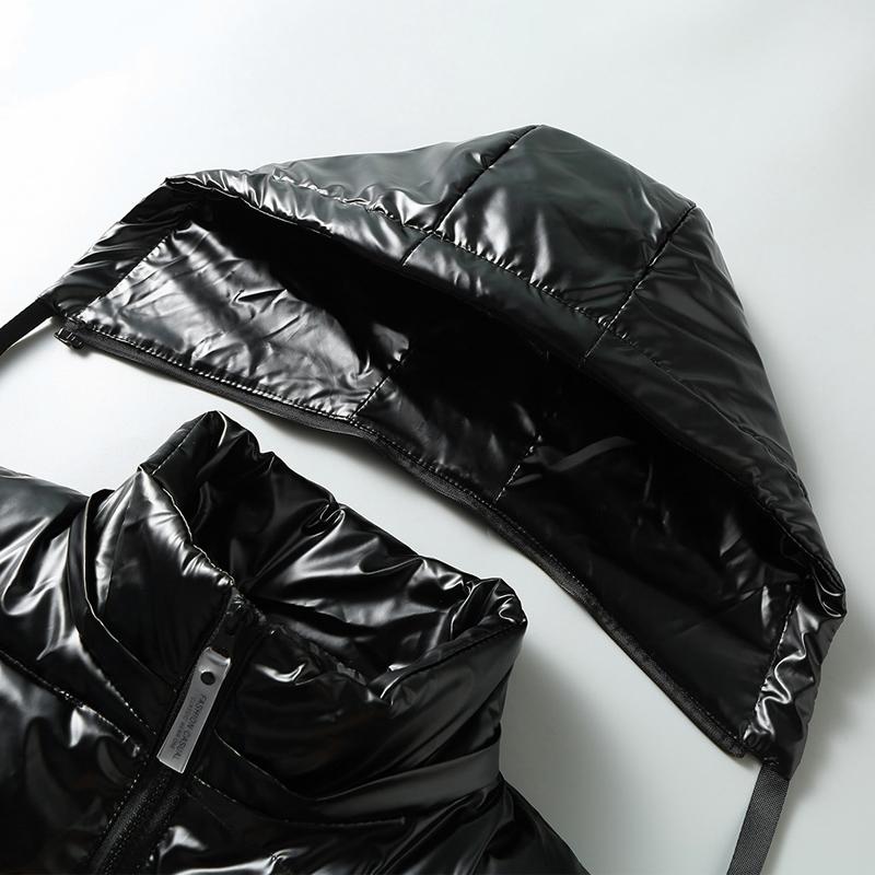 Теплый стеганый жилет, мужская новая мода, толстые черные куртки без рукавов, осенне-зимнее пальто на молнии с капюшоном, мужской жилет больших размеров