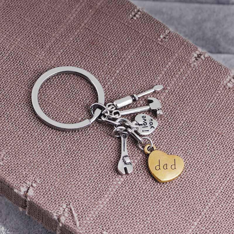 New Creative Letter I Love You Dad Pendant Keychain Repair Keyring Key Chains Father 's Day Gift