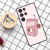 Милый чехол-коробочка клубничного молока для Samsung Galaxy S25 Ultra S23 S22 S21 S20 S24 Ultra S9 S10 Plus S25 FE