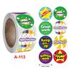 500pcs/roll Cute Cartoon Reward Sticker Teacher Encouragement Student Round Labels Animals Stationery Sticker Toys