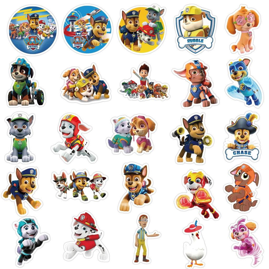 For Paw Patrol Stickers 50 Anime for Paw Patrol Stickers Waterproof Stickers Stylish DIY Stickers Snowboard Suitcase Guitar Car Bicycle Water Bottle