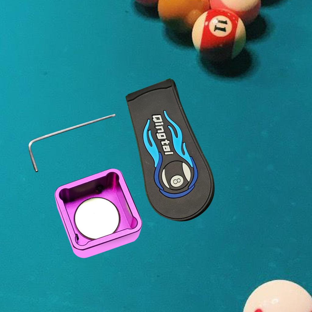 Chalk Holder Pool Cue Chalk Holder with Fixed Clip Pool Snooker Sports Accessories for Billiard Practical Tool Pool Cue Snooker