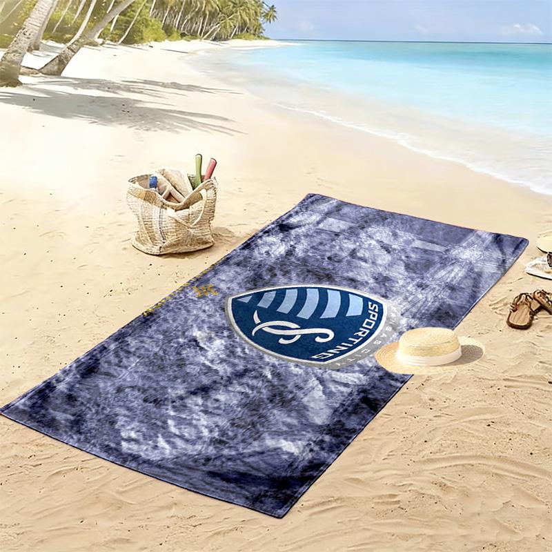 Sporting Kansas City Print Beach Towel, Large Soft Quick Dry Towel for Beach Camping Swimming