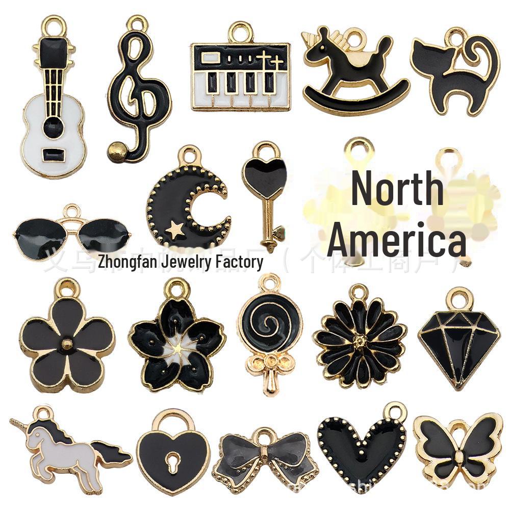 Набор украшений из синего сплава «Смешанная капля масла»: Браслет, серьги, брелок-подвеска своими руками - русалка, морская звезда, цветочные узоры