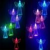 Beautiful Hanging Solar Angel Wind Chime Decorative Colorful LED Wind Chime ABS Wishing Bottle Light Outdoor Decor