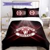Manchester United FC Printed 3PCS Bedding Set Breathable Duvet Cover with Pillowcases Decorative Bed Linen for Bedroom Home