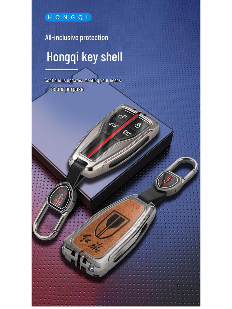 Premium Hongqi Key Case: Elegant Metal Shell for HS5, HS7, H9 Models