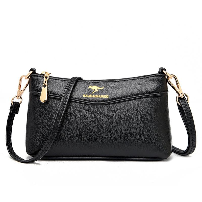 Модная женская сумка через плечо, однотонная, в стиле ретро, сумка через плечо, женская сумка через подмышку с ремнем через плечо