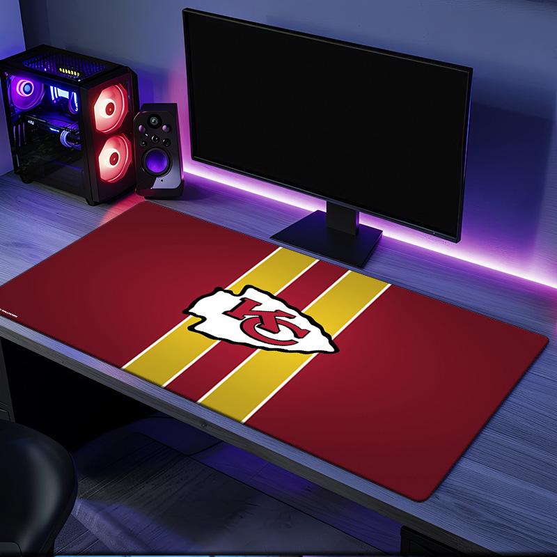 Kansas City Chiefs Logo mouse pad, rubber base, esports desk mat, mouse pad for gamers and office use, gaming desk , easy to clean mat