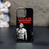 Чехол для телефона Islam M-Makhachev для iPhone 17 16 15 14 13 12 11 Pro Max Plus Серебряный конфетный Матовый чехол