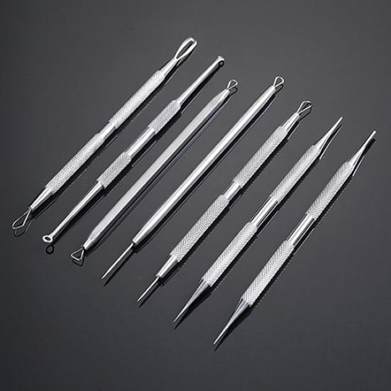 Acne Remover Tool Safe to Skin Blackhead Needle Stainless Steel Silver 10 Cm 1