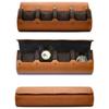 4 Slot Watch Travel Case for Men – PU Leather Watch Roll Case Storage for Travel - Watch Organizer for Men & Women