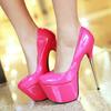 Сексуальные 16 см Туфли на ультравысоком каблуке Платформа Роскошные Золотые Серебряные Красные Черные Женские Туфли-лодочки на каблуке Стилет Свадебные Вечерние Туфли Женские