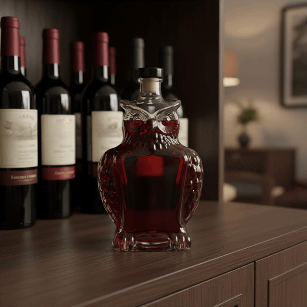 350 ML Owl Shape Wine Decanter Glass Liquor Bottle Funny Wine Bottle Banquet