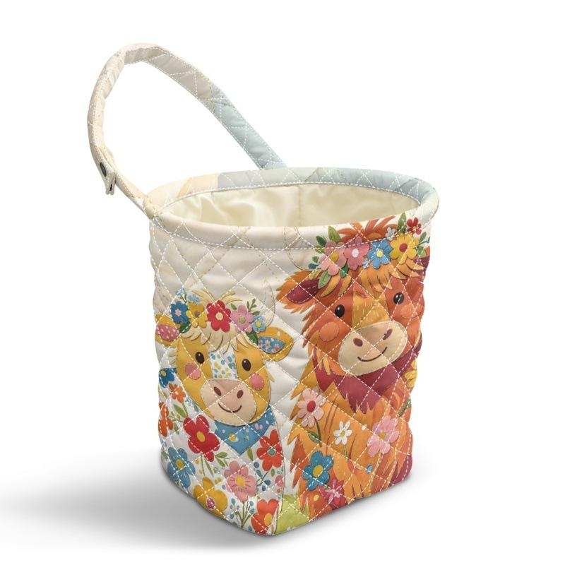 Car Trash Can, Foldable Hanging Storage Bag Creative Kitten Storage Bucket In Car