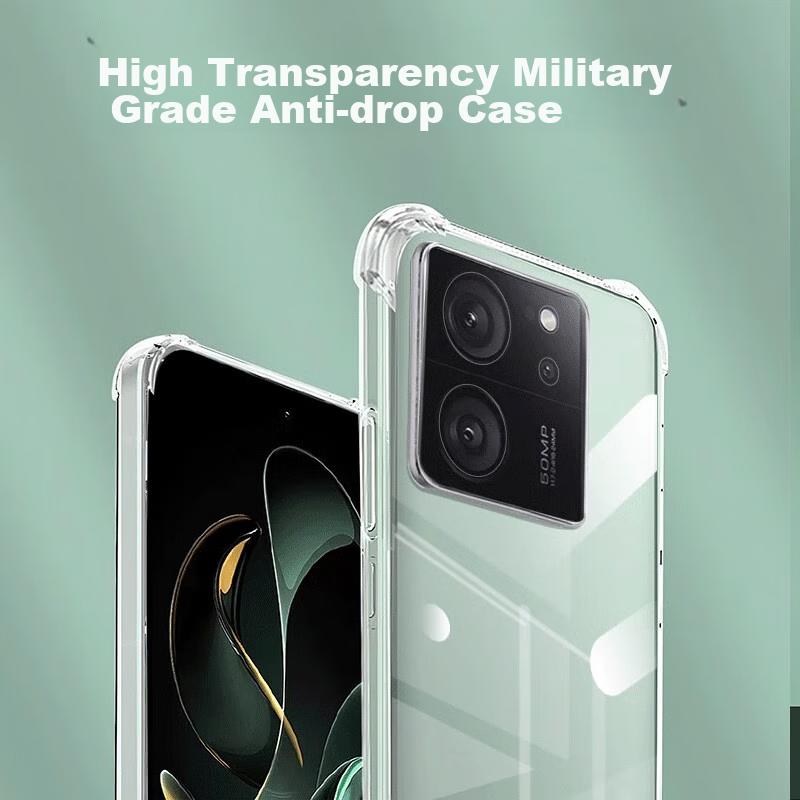 Kelleia Xiaomi Redmi K60 Pro Phone Case, Redmi K60 Pro Full Protection Airbag Shockproof Transparent Soft Case, 6.67 Inches