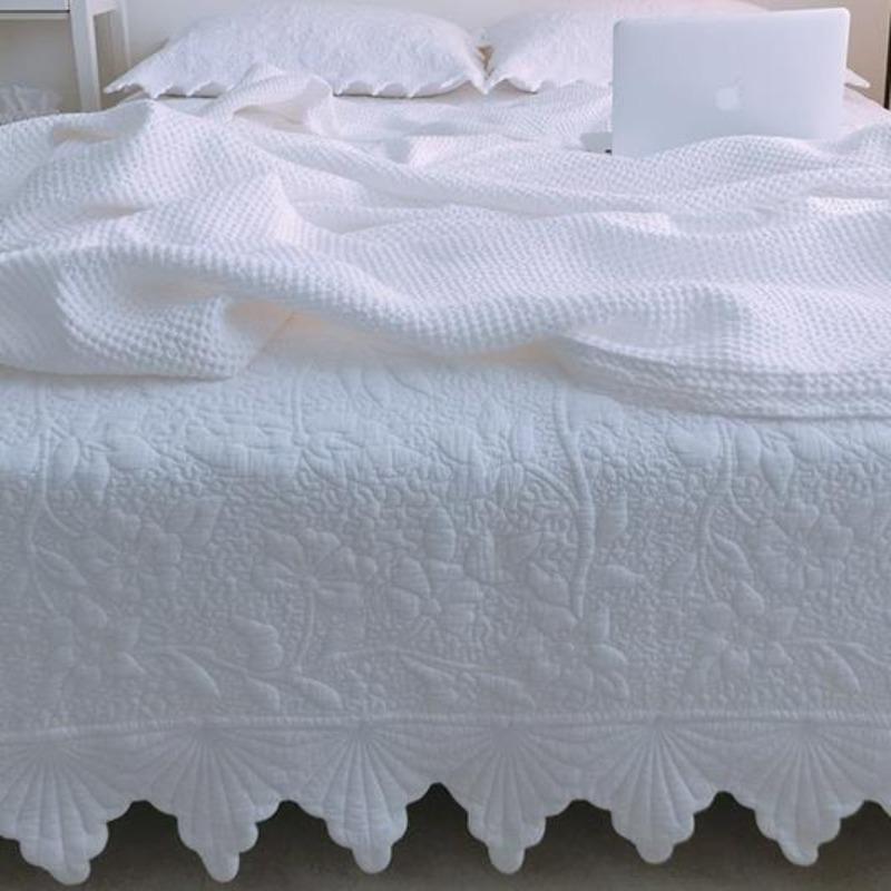Корейское стеганое одеяло, покрывало, комплект из трех предметов, двойное хлопковое промытое одеяло с кондиционером, летнее одеяло из чистого хлопка с прохладной водой