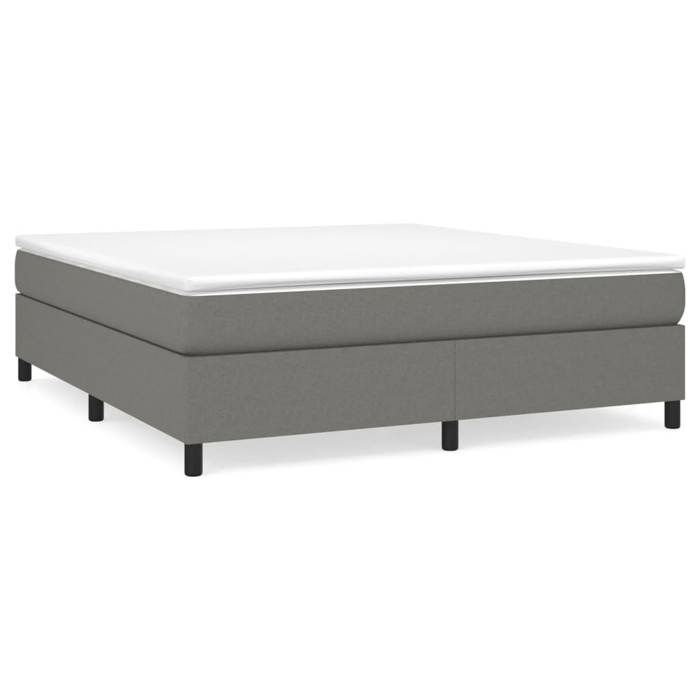 Cadre de lit avec matelas - Maison Exclusive - 180x200cm - Gris foncé - Relaxation maximale