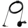 ELECOM Pin Microphone with Clip and Windjammer with Conversion Cable and Storage Pouch Black 3.5mm (4 Poles) 1.8m HS-MC09BK
