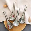 Adults Kids Mixing Eating Japanese Style Ceramic Tableware Kitchen Utensil Soup Spoons Cutlery